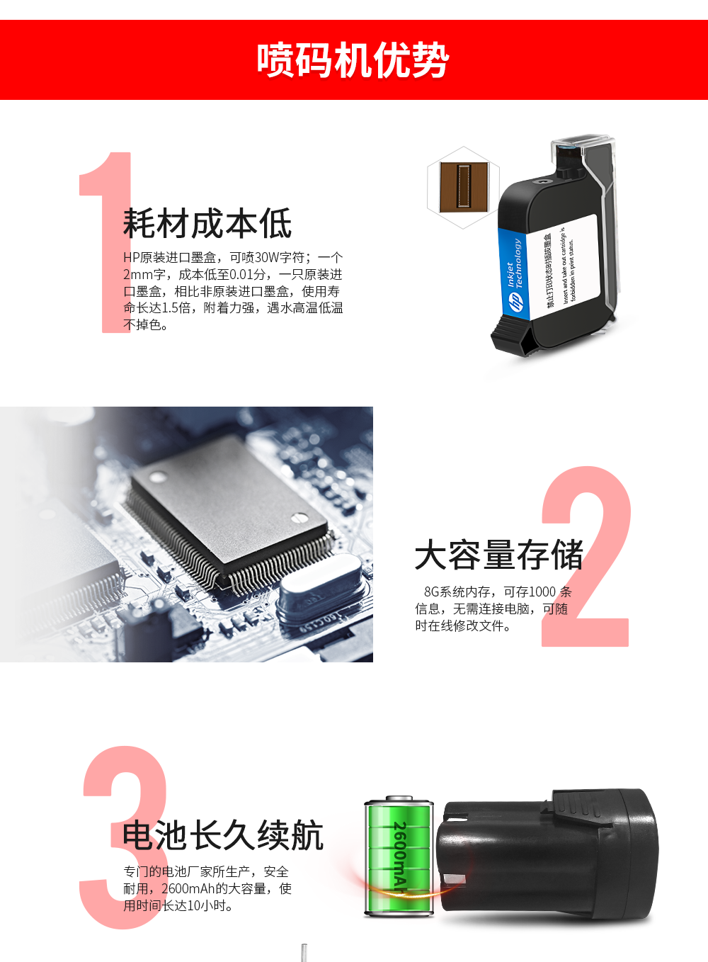 金博銳HP/惠普手持噴碼機